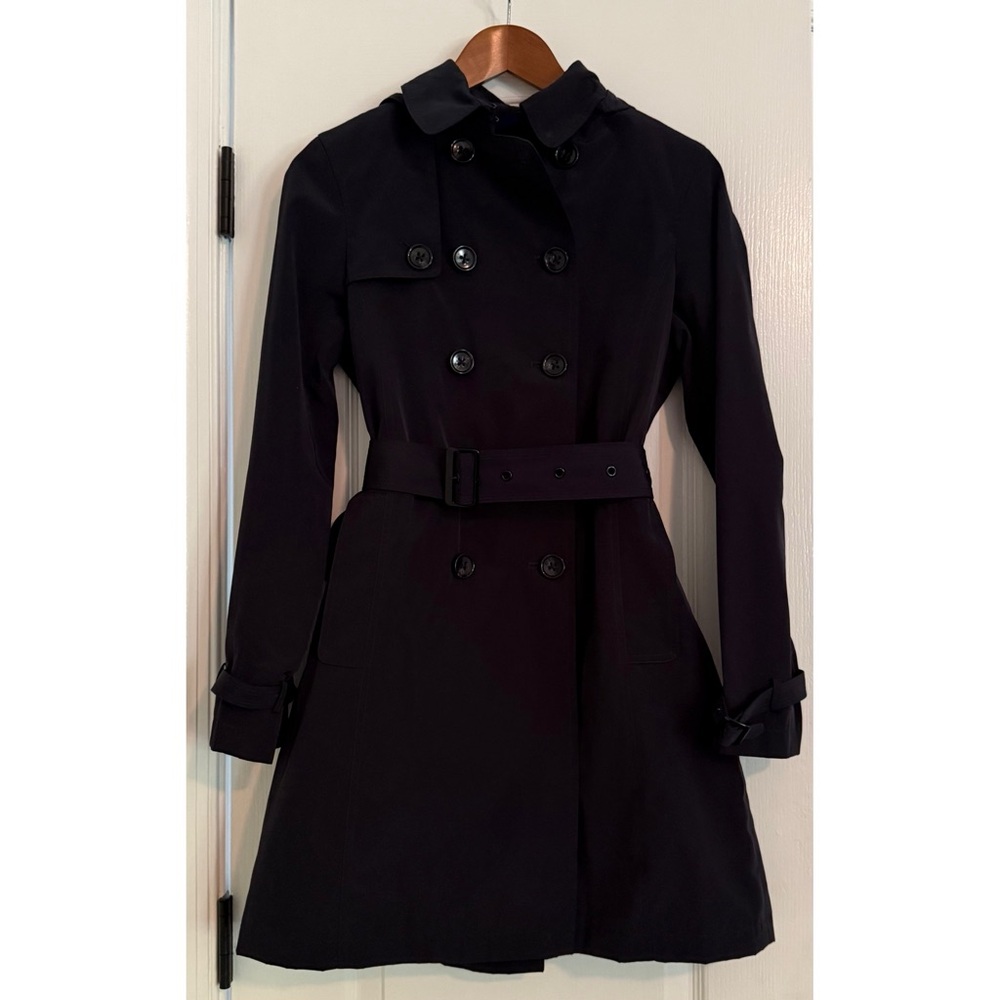 Jane Post Double-Breasted Rain Trench Coat